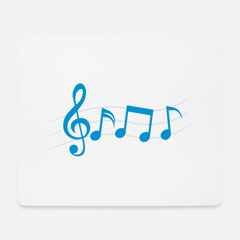 Logo Symbole Musik Noten - Mousepad (Querformat) - Weiß