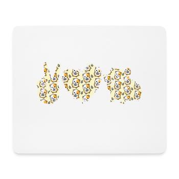 Frieden Liebe Hamster - Mousepad (Querformat) - Weiß - Vorne