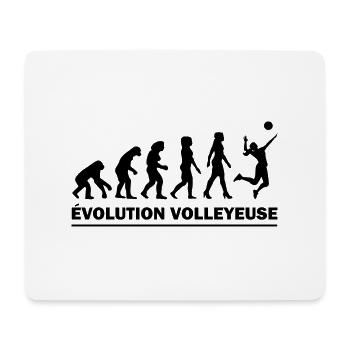 evolution volleyeuse / humour volleyball féminin - Tapis de souris (format paysage) - blanc - Devant