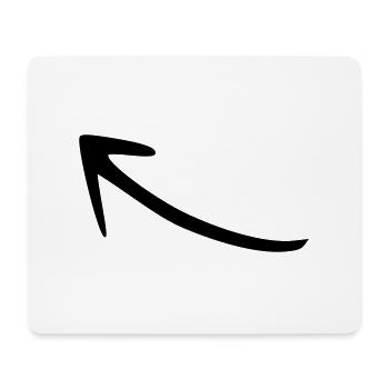 Arrow drawing sketch black - Mouse Pad (horizontal) - white - Front
