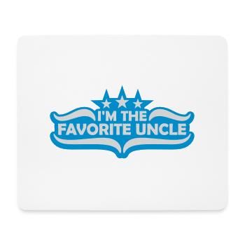 im the favorite uncle - Mousepad (Querformat) - Weiß - Vorne