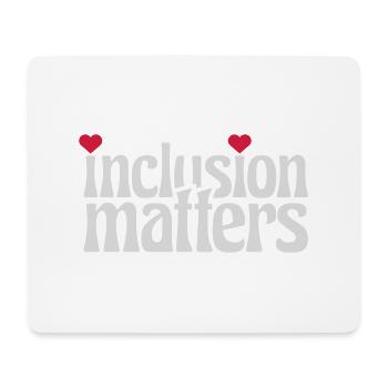 L’inclusion compte Citation du logo - Tapis de souris (format paysage) - blanc - Devant