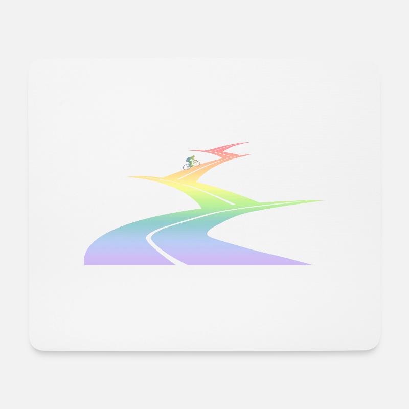 Fahrradfahren - Mousepad (Querformat) - Weiß