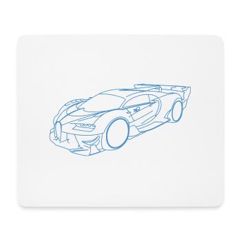 Voiture de sport Buga - Tapis de souris (format paysage) - blanc - Devant