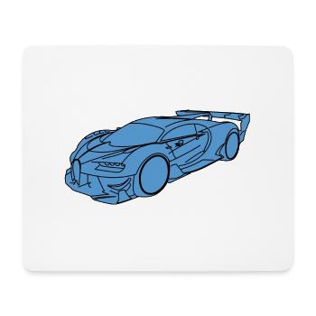 Voiture de sport Buga - Tapis de souris (format paysage) - blanc - Devant