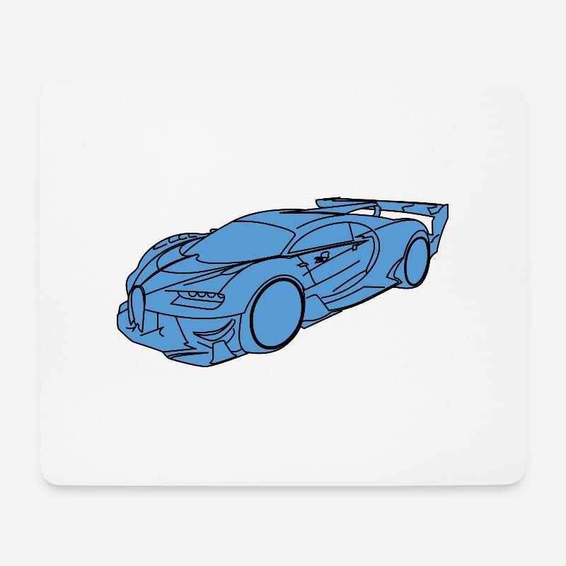 Buga Sportwagen - Mousepad (Querformat) - Weiß