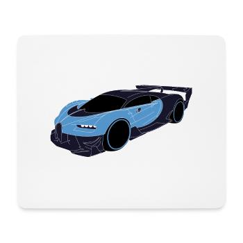 Voiture de sport Buga - Tapis de souris (format paysage) - blanc - Devant