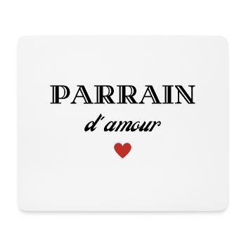 parrain d'amour - Tapis de souris (format paysage) - blanc - Devant