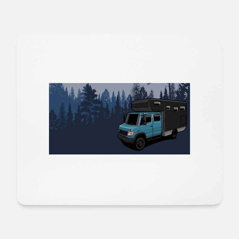 Kabinenaufbau // Outdoor - Mousepad (Querformat) - Weiß