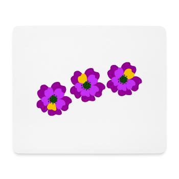 Flower power purple pink - Mouse Pad (horizontal) - white - Front