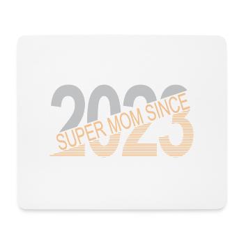 Super Mama seit 2023 - Mousepad (Querformat) - Weiß - Vorne
