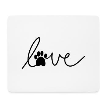 Hundebesitzer Liebe Schriftzug - Mousepad (Querformat) - Weiß - Vorne