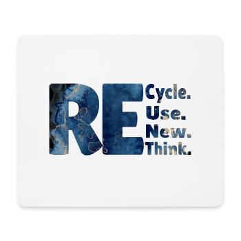 Recycle Use New Think neues Design - Mousepad (Querformat) - Weiß - Vorne