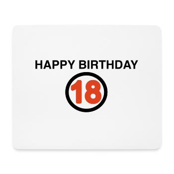 18th Birthday - Mouse Pad (horizontal) - white - Front