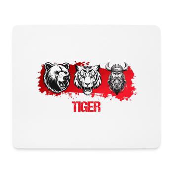 Vater mit Bart Bär Tiger Mann Vatertag Bart Träger - Mousepad (Querformat) - Weiß - Vorne