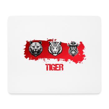 Bär Tiger Mann Vatertag Vater Bärtiger Mann Bart - Mousepad (Querformat) - Weiß - Vorne