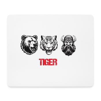 Bär Tiger Mann Vatertag Vater Bärtiger Mann Bart - Mousepad (Querformat) - Weiß - Vorne