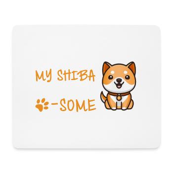 Süßes LIFE'S RUFF BUT MY SHIBA MAKES IT PAW SOME - Mouse Pad (horizontal) - white - Front