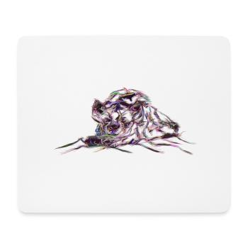 Hyäne Abstract - Mousepad (Querformat) - Weiß - Vorne