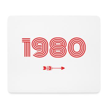 Born in 1980 - Mouse Pad (horizontal) - white - Front