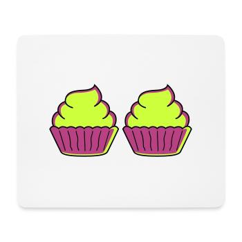 Cupcake 2 - Tapis de souris (format paysage) - blanc - Devant
