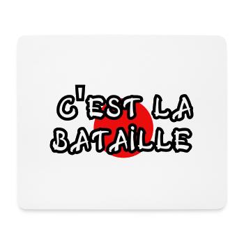 c'est la bataille - Tapis de souris (format paysage) - blanc - Devant