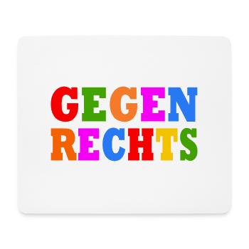 Gegen rechts - Mousepad (Querformat) - Weiß - Vorne