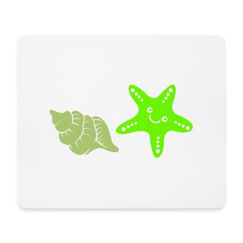 Coquille d’étoile de mer - Tapis de souris (format paysage) - blanc - Devant