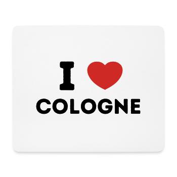 I Love with Heart Cologne - Mouse Pad (horizontal) - white - Front