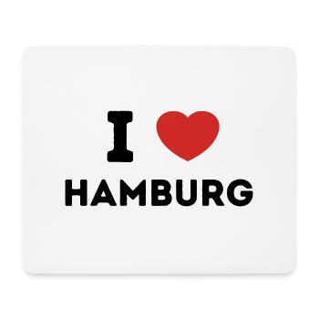 I Love with Heart Hamburg - Mouse Pad (horizontal) - white - Front
