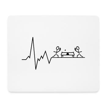 Heartbeat Table Tennis - Mouse Pad (horizontal) - white - Front