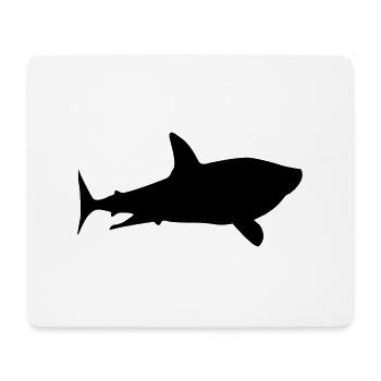 shark silhouette - Mousepad (Querformat) - Weiß - Vorne