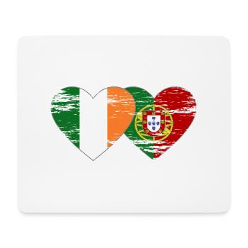 Irlande Portugal Drapeau utilisé - Tapis de souris (format paysage) - blanc - Devant