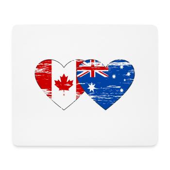 Kanada Australien Flagge Herz used - Mousepad (Querformat) - Weiß - Vorne