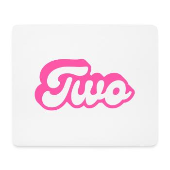 Zwei Geburtstage - 2. Geburtstag Retro Pink - Mousepad (Querformat) - Weiß - Vorne