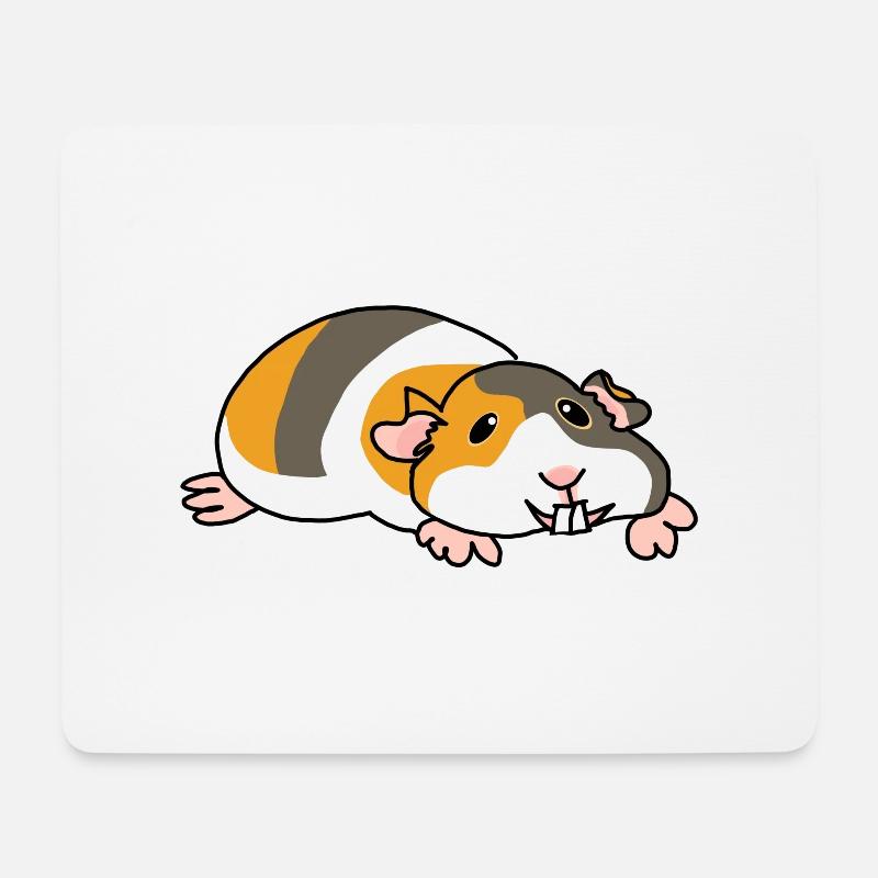 Meerschweinchen - Mousepad (Querformat) - Weiß