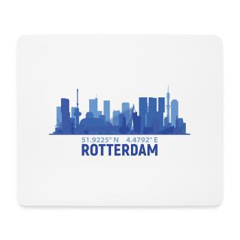 La ligne d’horizon de Rotterdam : la silhouette d’une ville moderne - Tapis de souris (format paysage) - blanc - Devant