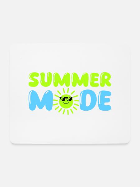 summer mode - Mousepad (Querformat) - Weiß