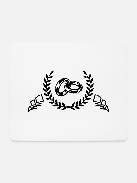 eheringe - Mousepad (Querformat) - Weiß
