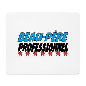 Beau-Père PROFESSIONNEL - Tapis de souris (format paysage) - blanc - Devant