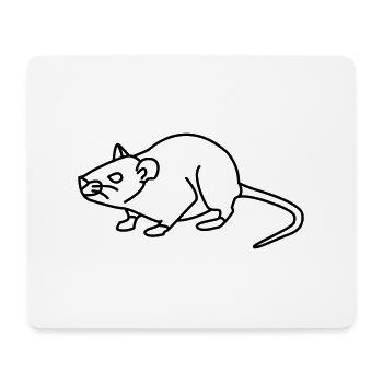 Maus - Mousepad (Querformat) - Weiß - Vorne