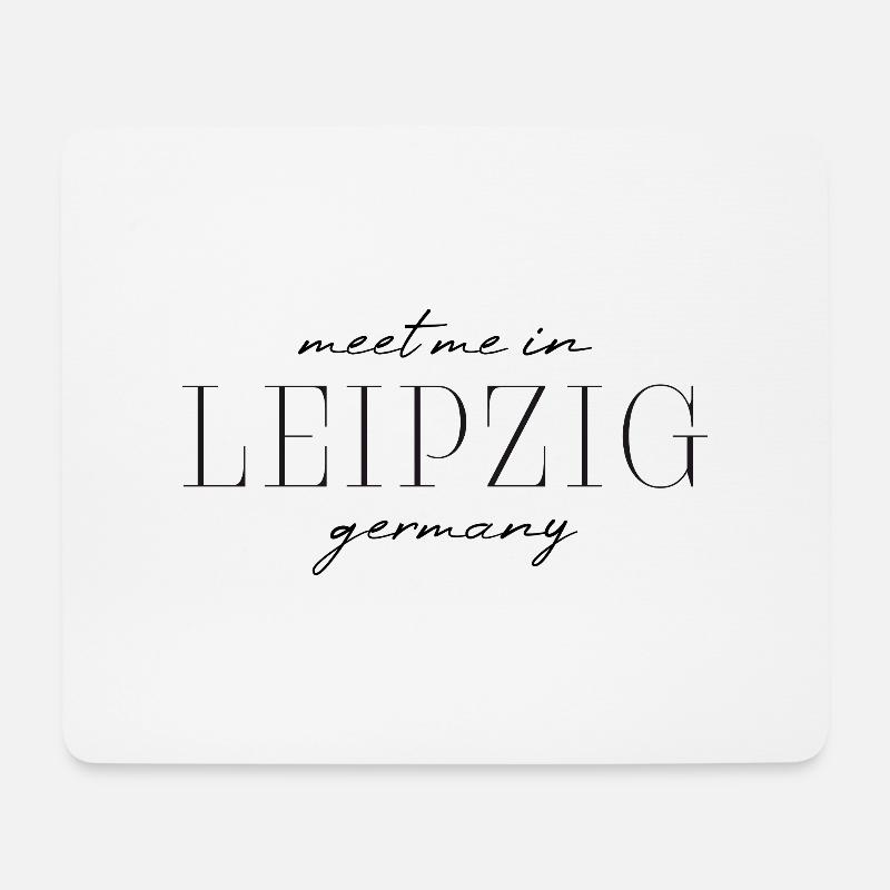 Leipzig, Deutschland Eleganz Stil Design T-Shirt - Mousepad (Querformat) - Weiß