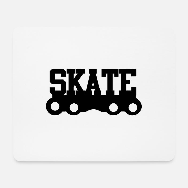 Skate - Mousepad (Querformat) - Weiß
