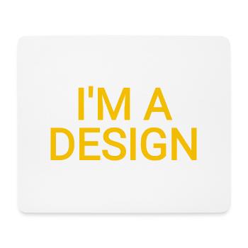 Je suis un drôle de dicton de texte jaune design - Tapis de souris (format paysage) - blanc - Devant