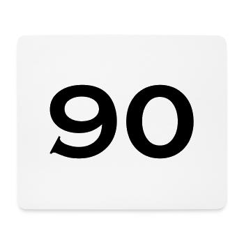 90 - Mousepad (Querformat) - Weiß - Vorne