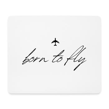 Born to fly black - Mousepad (Querformat) - Weiß - Vorne