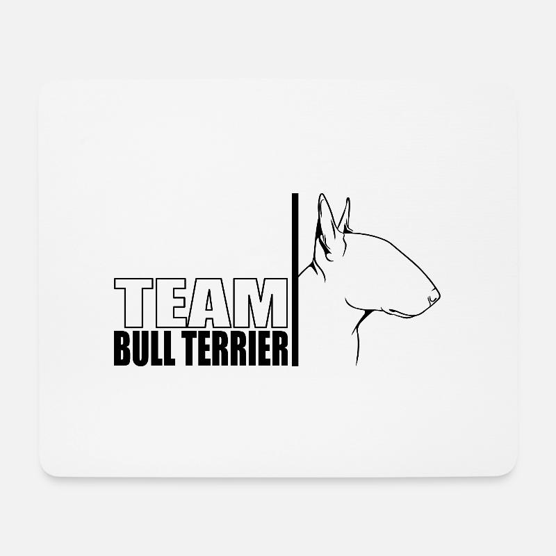 TEAM Bull Terrier Hunde Hund Wilsigns - Mousepad (Querformat) - Weiß