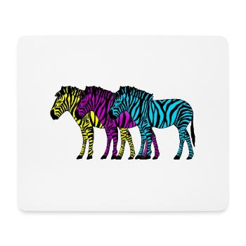 Zebras - Mousepad (Querformat) - Weiß - Vorne