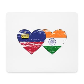 Liechtenstein Inde drapeau utilisé - Tapis de souris (format paysage) - blanc - Devant