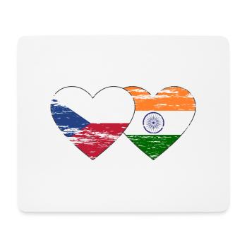 République tchèque Inde Drapeau utilisé - Tapis de souris (format paysage) - blanc - Devant